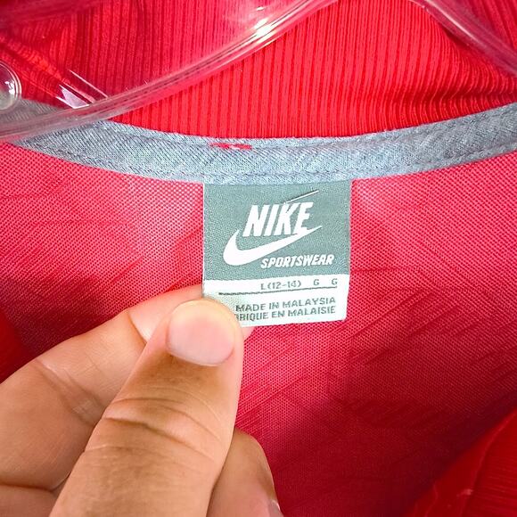 NIKE Womens L Full Zip Track Jacket Grey Tag - Picture 5 of 8